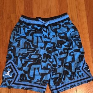 Jordan Black and Blue Basketball Athletic Shorts - Kids XL